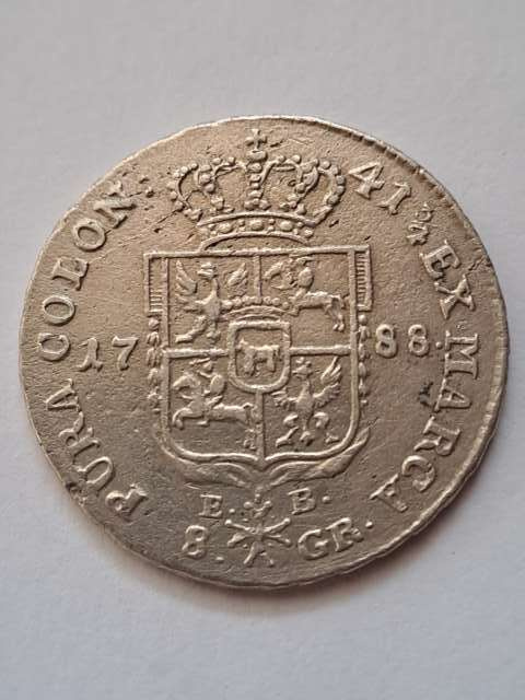 Stanisław August Poniatowski 2 złote 8 groszy 1788 r Stanisław August Poniatowski 2 złote 8 groszy 1788 r