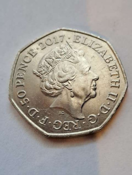 Wielka Brytania 50 pence 2017 r