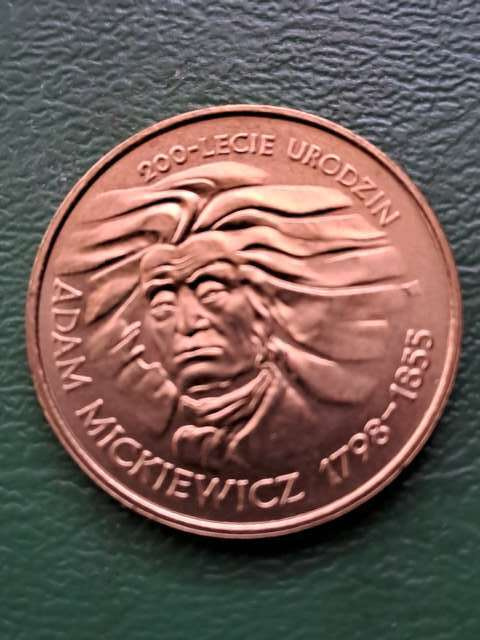 2 zł Adam Mickiewicz 1998 r