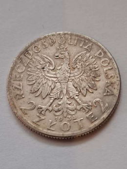 2 zł Głowa Kobiety 1934 r