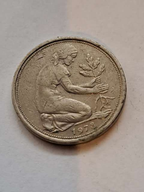 Niemcy 50 Pfenning 1978 r F Niemcy 50 Pfenning 1978 r F