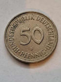 Niemcy 50 Pfenning 1975 r F Niemcy 50 Pfenning 1975 r F