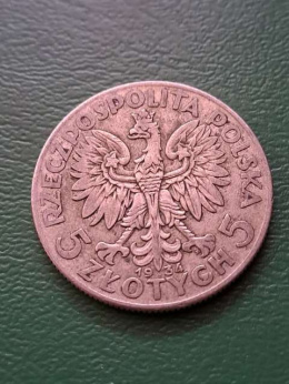 5 zł Głowa Kobiety 1934 r