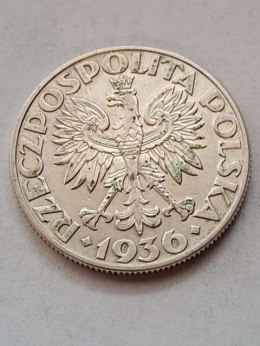5 zł Żaglowiec 1936 r