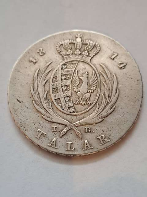 Księstwo Warszawskie Talar 1814 r IB Księstwo Warszawskie Talar 1814 r IB