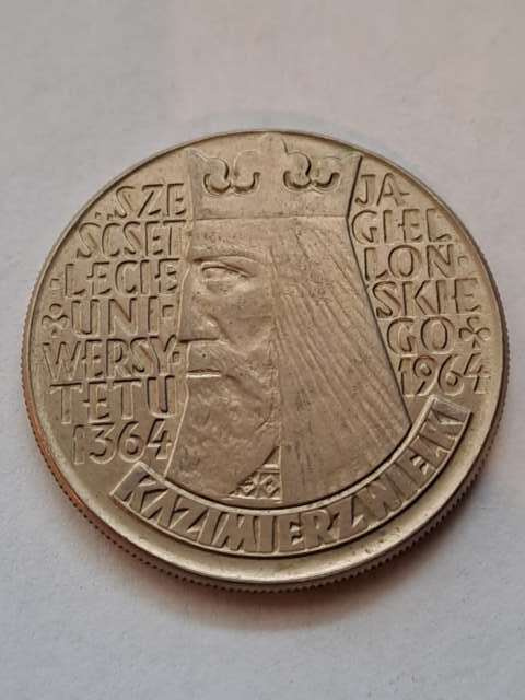 10 zł Kazimierz Wielki wklęsły 1964 r 10 zł Kazimierz Wielki wklęsły 1964 r