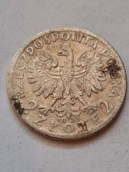 2 zł Głowa Kobiety 1933 r