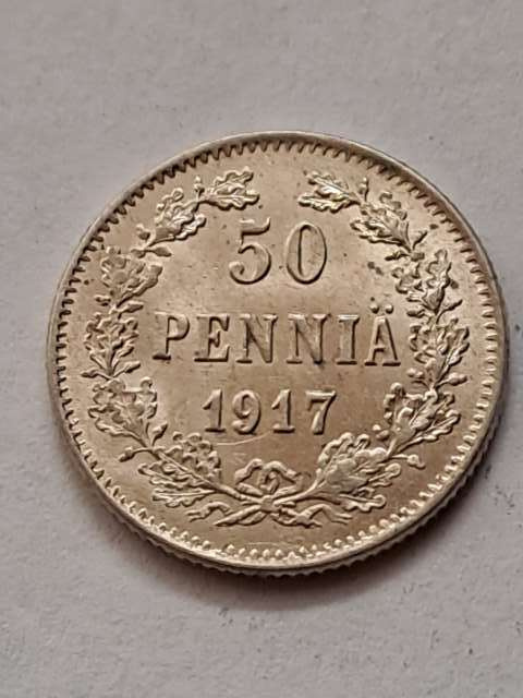 Finlandia 50 Pennia Mikołaj II 1917 r