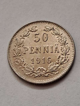 Finlandia 50 Pennia Mikołaj II 1916 r