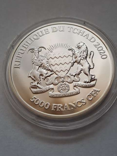 Czad 5000 Franków Mandala Bawół 2020 r Czad 5000 Franków Mandala Bawół 2020 r
