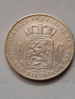 Holandia 1 Gulden Willem III 1868 r