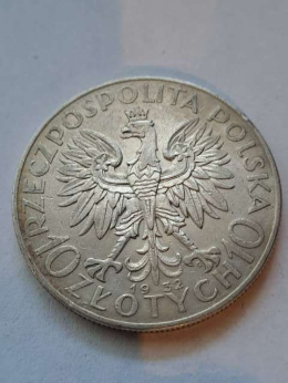 10 zł Głowa Kobiety 1932 r znak