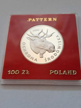 100 zł Ochrona Środowiska Głowa Łosia 1978 r próba
