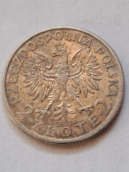 2 zł Głowa Kobiety 1934 r
