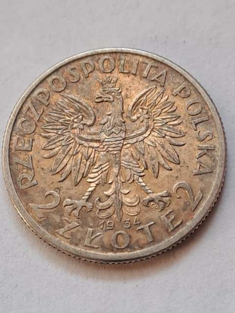 2 zł Głowa Kobiety 1934 r 2 zł Głowa Kobiety 1934 r