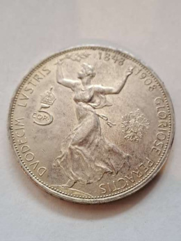 Austria 5 Koron Franciszek Józef I 1848-1908 r