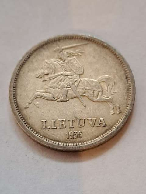 Litwa 5 Litai Pierwsza Republika 1936 r Litwa 5 Litai Pierwsza Republika 1936 r