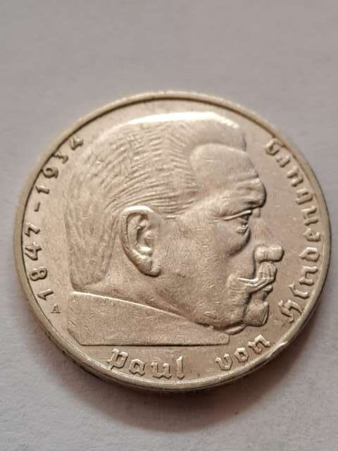 Niemcy 2 Marki Hindenburg 1938 r A Niemcy 2 Marki Hindenburg 1938 r A