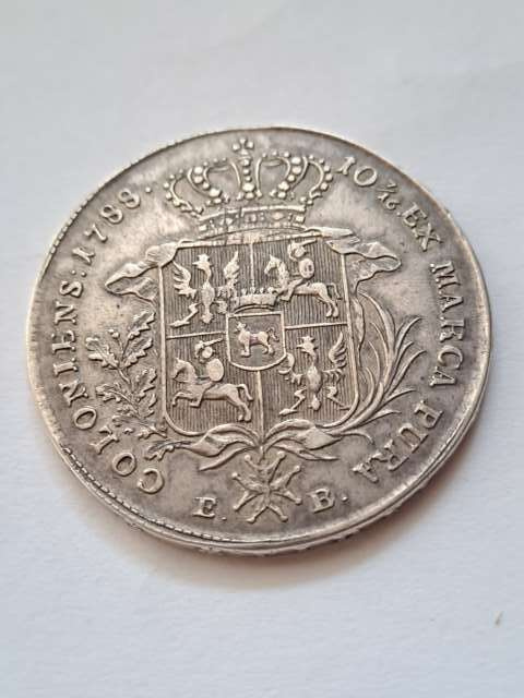 Stanisław August Poniatowski Talar 8 złotowy 1788 r Stanisław August Poniatowski Talar 8 złotowy 1788 r
