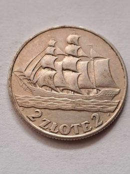 2 zł Żaglowiec 1936 r