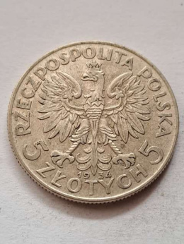5 zł Głowa Kobiety 1934 r