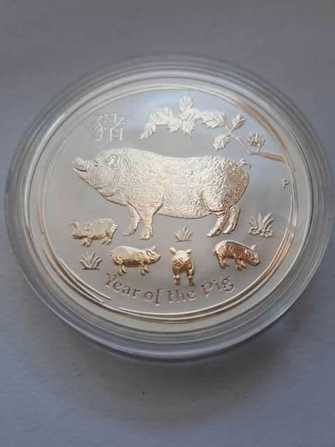 Australia 1 Dolar Rok Świni 2019 r Lunar Australia 1 Dolar Rok Świni 2019 r Lunar
