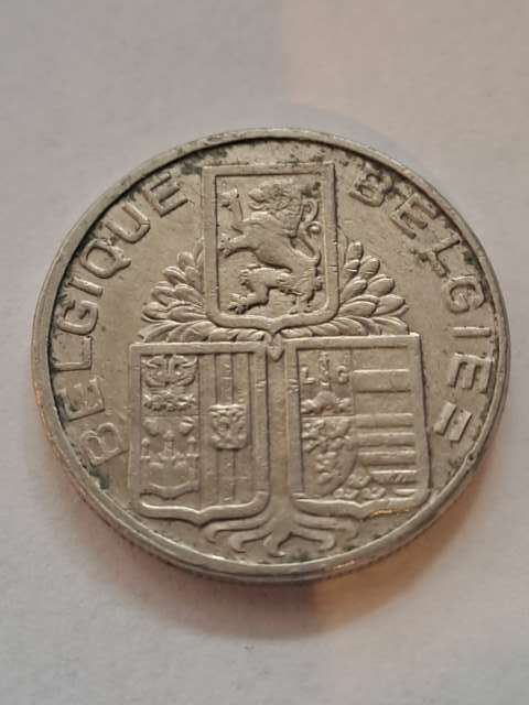 Belgia 5 Franków 1938 r Belgia 5 Franków 1938 r