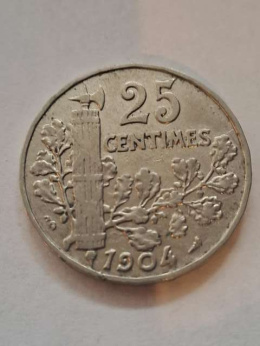 Francja 25 Centimes 1904 r