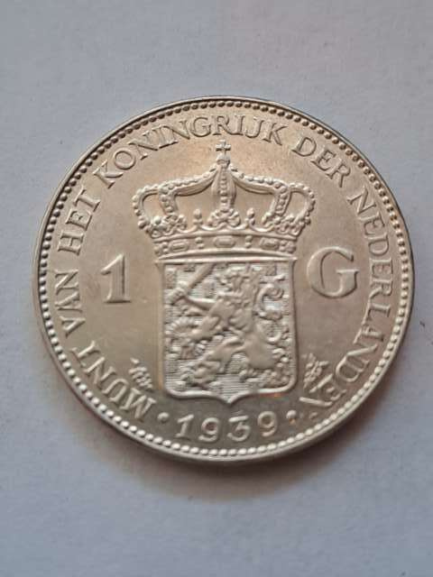 Holandia 1 Gulden Wilhelmina 1939 r Holandia 1 Gulden Wilhelmina 1939 r