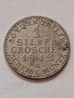 Niemcy 1 Srebrny Grosz Prusy 1842 r