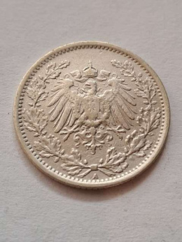 Niemcy 1/2 Marki Wilhelm II 1916 r A