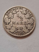 Niemcy 1/2 Marki Wilhelm II 1905 r A Niemcy 1/2 Marki Wilhelm II 1905 r A
