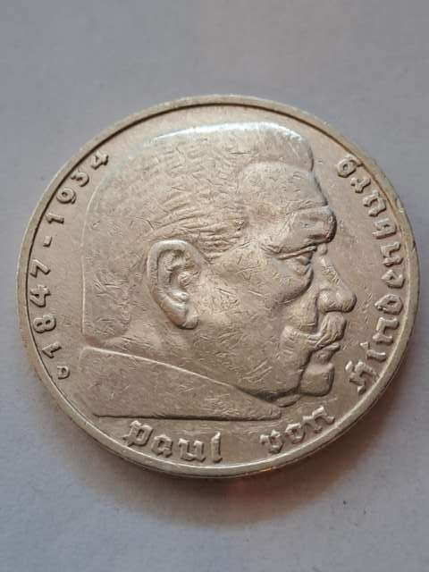 Niemcy 5 Marek Hindenburg 1936 r D Niemcy 5 Marek Hindenburg 1936 r D