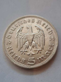 Niemcy 5 Marek Hindenburg 1936 r D Niemcy 5 Marek Hindenburg 1936 r D