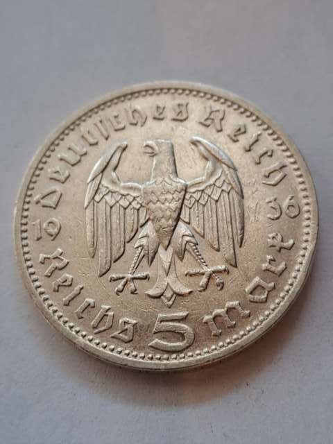 Niemcy 5 Marek Hindenburg 1936 r D Niemcy 5 Marek Hindenburg 1936 r D
