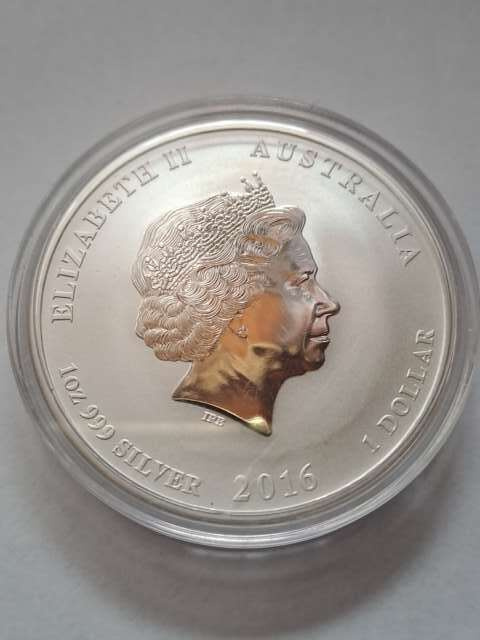 Australia 1 Dolar Rok Małpy 2016 r Lunar Australia 1 Dolar Rok Małpy 2016 r Lunar