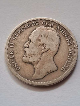 Szwecja 1 Korona Oscar II 1898 r
