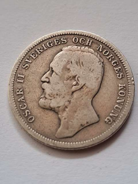 Szwecja 1 Korona Oscar II 1898 r Szwecja 1 Korona Oscar II 1898 r