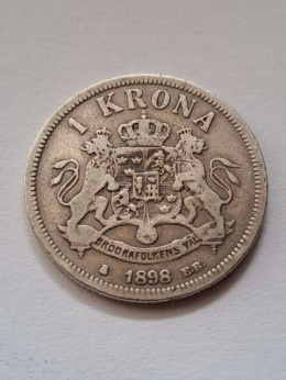 Szwecja 1 Korona Oscar II 1898 r