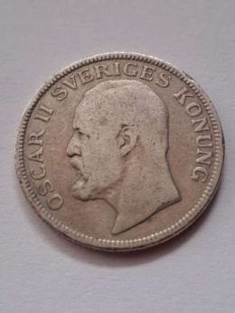 Szwecja 1 Korona Oscar II 1907 r