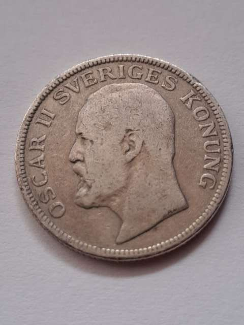 Szwecja 1 Korona Oscar II 1907 r Szwecja 1 Korona Oscar II 1907 r