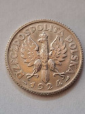 1 zł Żniwiarka 1924 r róg i pochodnia 1 zł Żniwiarka 1924 r róg i pochodnia