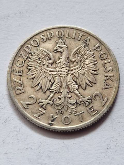 2 zł Głowa Kobiety 1933 r 2 zł Głowa Kobiety 1933 r