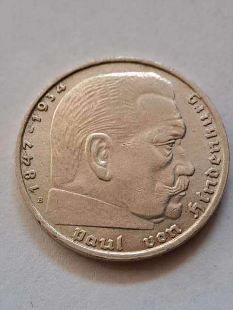 Niemcy 2 Marki Hindenburg 1938 r B Niemcy 2 Marki Hindenburg 1938 r B