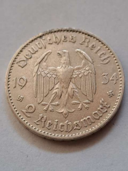 Niemcy 2 Marki Kościół III Rzesza 1934 r A