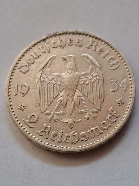 Niemcy 2 Marki Kościół III Rzesza 1934 r A Niemcy 2 Marki Kościół III Rzesza 1934 r A