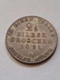 Niemcy 2 1/2 Srebrnego Grosza Prusy 1851 r