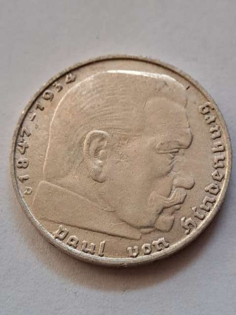 Niemcy 2 Marki Hindenburg 1937 r D Niemcy 2 Marki Hindenburg 1937 r D