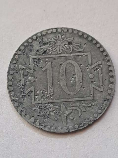 WMG 10 Fenigów Małe Cyfry 1920 r WMG 10 Fenigów Małe Cyfry 1920 r