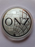 20 zł 50 Rocznica Powstania ONZ 1995 r 20 zł 50 Rocznica Powstania ONZ 1995 r